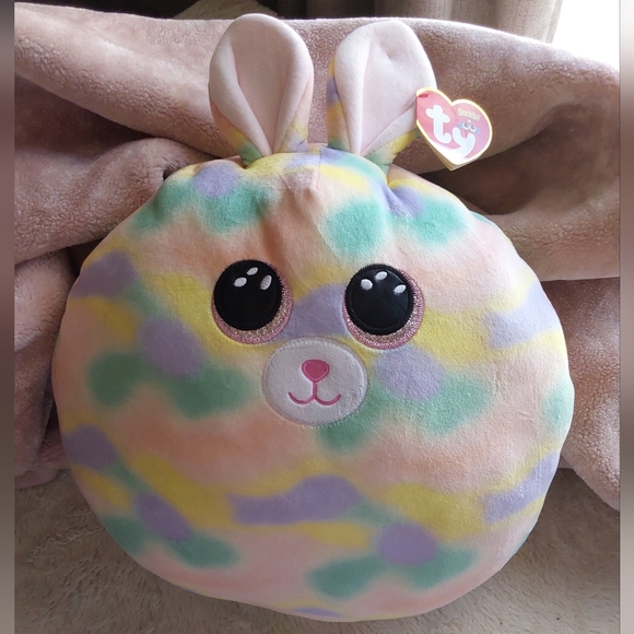 🌺 NWT Ty Squish-a-Boos Collection Plush Bunny - Picture 1 of 7